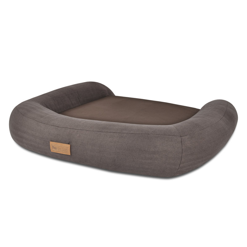 Lit pour chien avec bourre en mousse à mémoire de forme, Grand (l 34 po x P 43 po x H 7 po), Gris