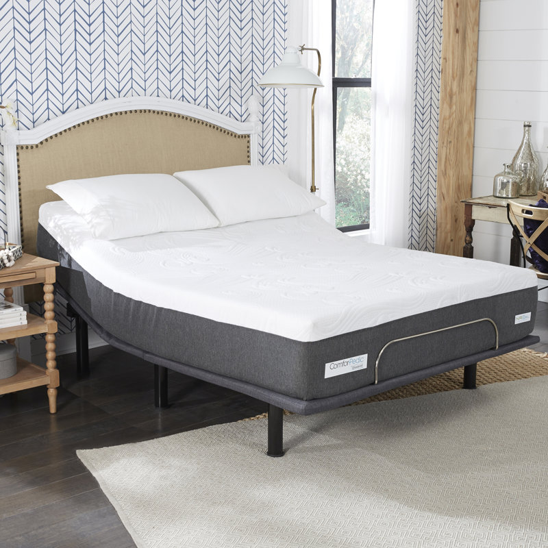 ComforPedic from Beautyrest Medium Gel Memory Foam Mattress with Adjustable Base, Queen, 12"