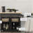 Modern rolling kitchen island cart, with spice rack, brown oak-750026676