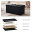 Repose-pieds de rangement pliable de 30 pouces, banc de rangement de 80 L, repose-pieds en similicuir avec siège rembourré-536273540