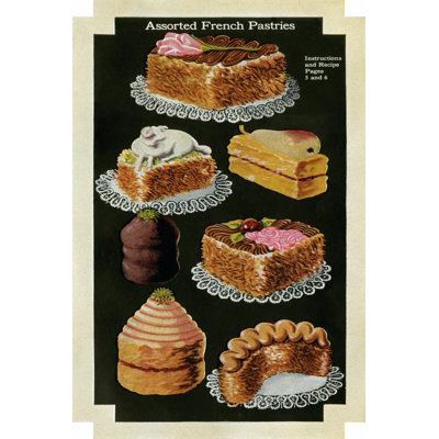 French Pastries IV - Wrapped Canvas Painting