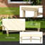 Chaise de jardin semi-circulaire en bois, naturel pour terrasse, pelouse, banc de jardin extérieur