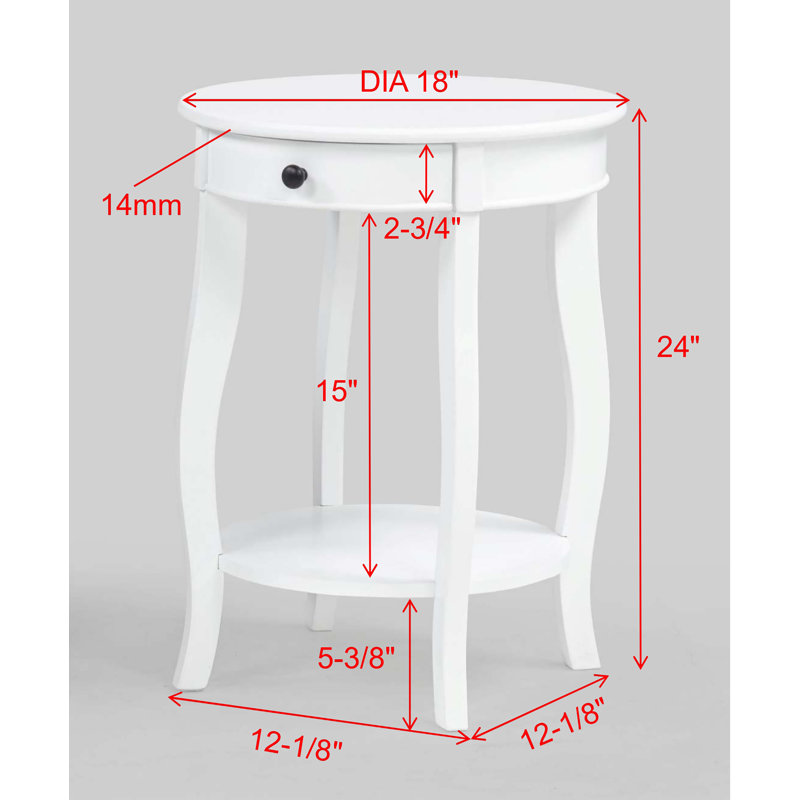 JACIE CHAIRSIDE TABLE WHITE