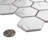 Flo 2" Hex White 11-1/8 in. x 12-5/8 in. Porcelain Mosaic Floor and Wall Tile