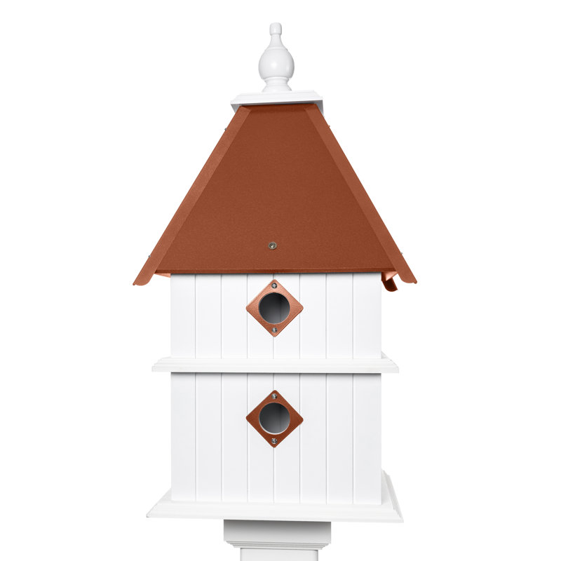 Maison d'oiseaux 27 po x 12,5 po x 12,5 po Kalene, Cuivre martelé