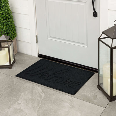 Tapis d'extérieur antidérapant Big Welcome Impressions Onyx