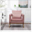 Chaise avec accoudoirs rembourrée Lenola, rose-1409263581