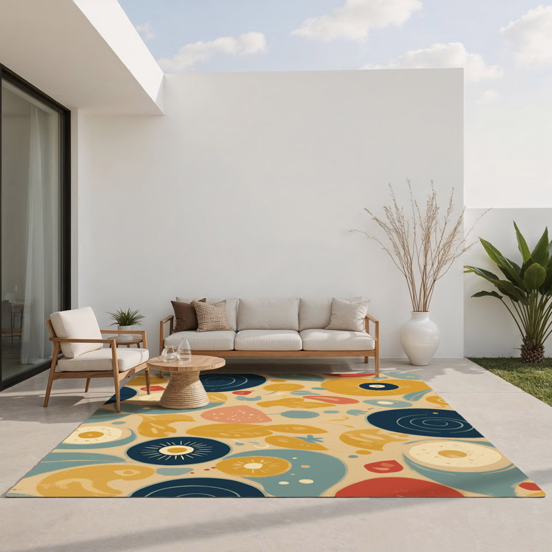 Vintage Sparkle Indoor And Outdoor Area Rug, Rectangle 5' x 7'