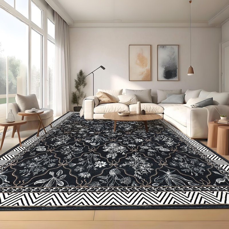 Area Rugs for Living Room ,Vintage Area Rug Indoor Washable Taupe Rug Boho Distressed Retro Carpet for Living Room Non Slip Indoor Low Pile Soft Bedroom Dining Room Home Office