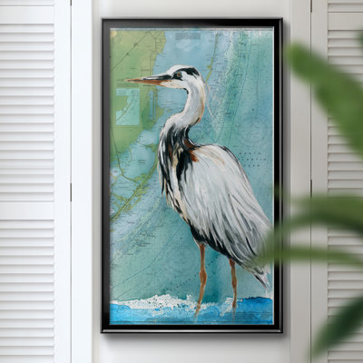 " Biscayne Bay Crane " Painting Print