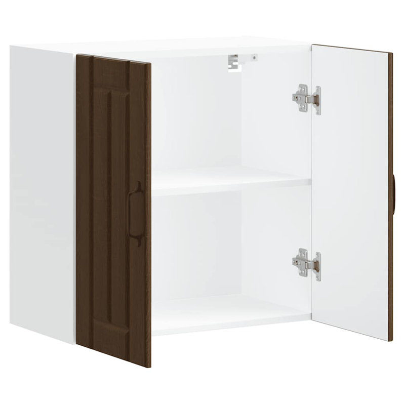 Standard Wall Cabinet, brown oak, 60cm H x 60cm W x 31cm D
