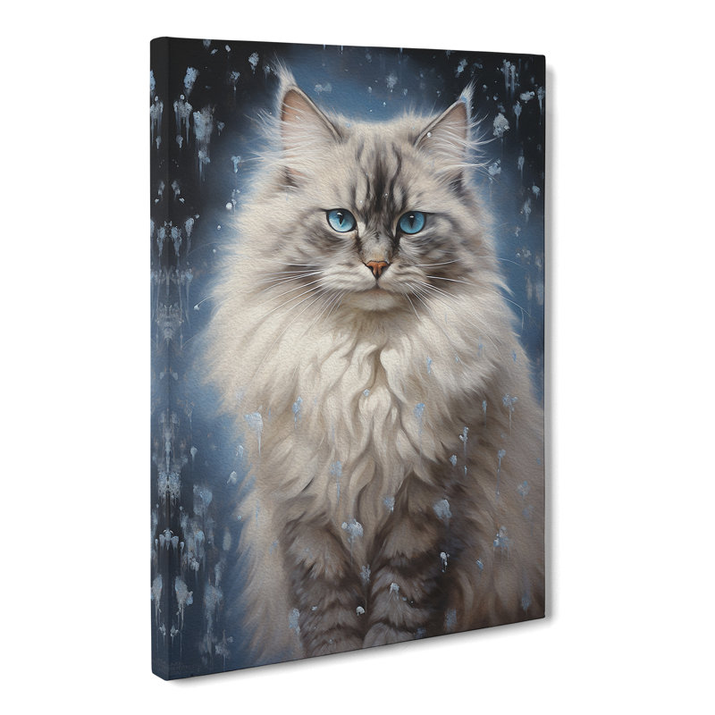Ragdoll Cat Hard Edge - Wrapped Canvas, 76cm H x 50cm W x 3cm D