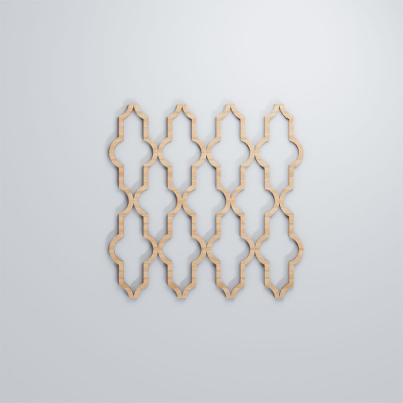Panneaux muraux en bois Casablanca, Aulne, H 11 3/8 po x l 11 3/8 po x P 1/4 po