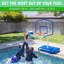 Panneau de dosseret en acrylique de qualité supérieure Gosports ELITE avec base lestée - Jeu de basketball pour piscine creusée