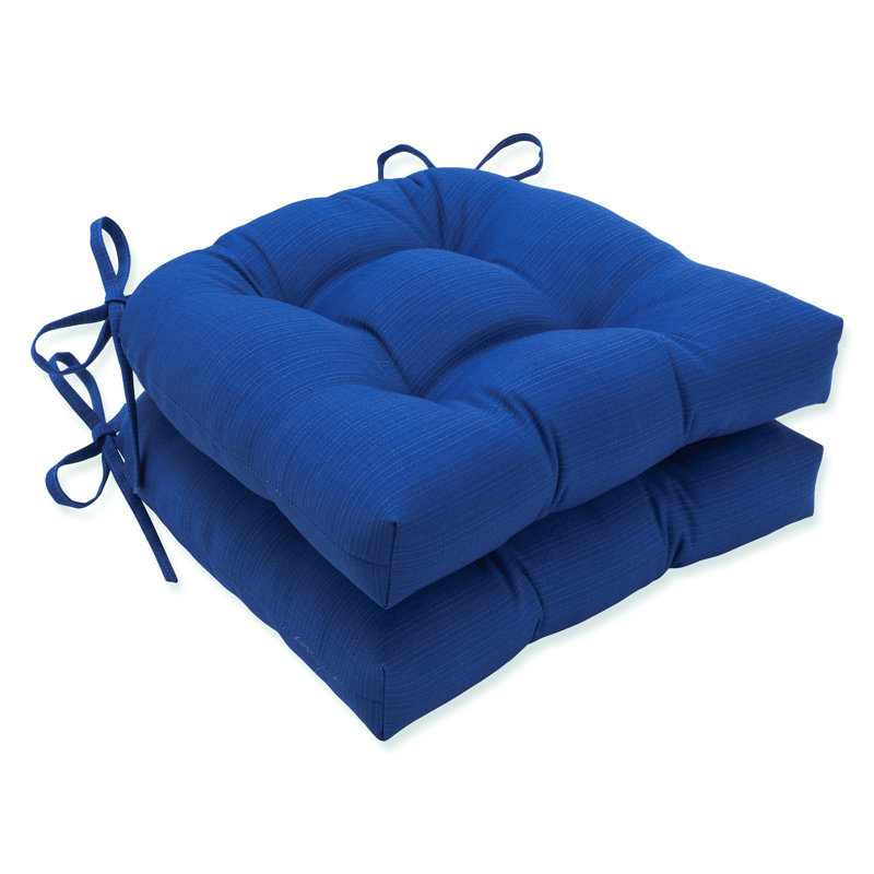Amarina Outdoor Chair Pad, 17.5" W, Blue