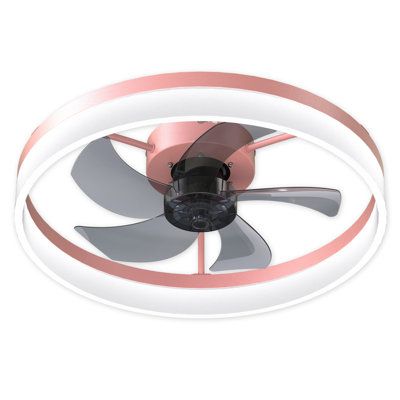 Ventilateur de plafond à DEL à intensité variable 20 po avec télécommande et application, moteur réversible, 6 vitesses