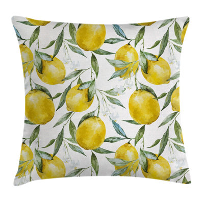 Garden Vibrant Citrus Plants Pillow Cover