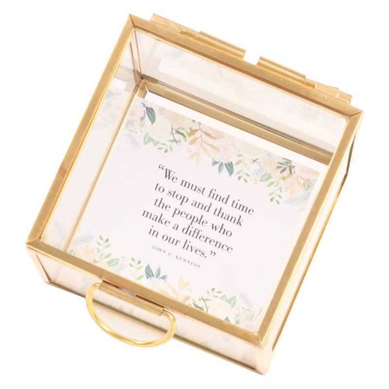 Glass Memory Box, Gold