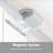 Compack 180 Degrees - White 3 Lite Clear Glassed Design Bi-Fold Door Hardware Kit, Folding Door Hardware Set, Commercial Grade Hinge System-119164731