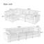 Canapé modulaire rembourré en U avec espace de rangement-1828142634