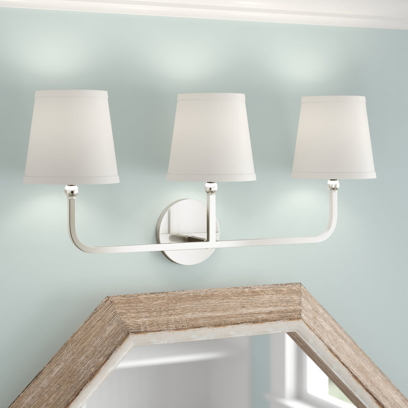 Climsland Dimmable Vanity Light, Polished Nickel, 3
