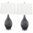 Bolzano 28" Grey Bubbled Glass Table Lamp