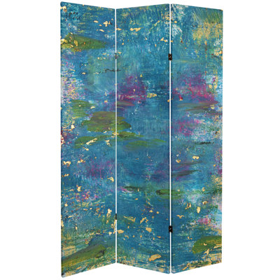 6 Ft. Tall Double Sided Rust Canvas Room Divider