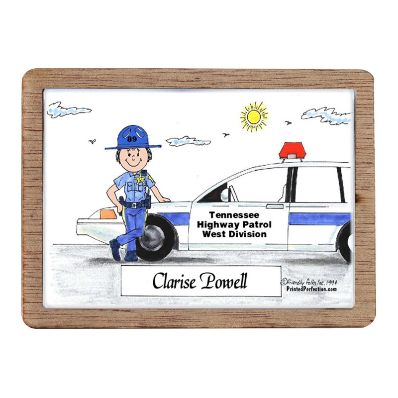 Sheriff personnalisé - aimant en bois pour femme - excellent cadeau!, Oui