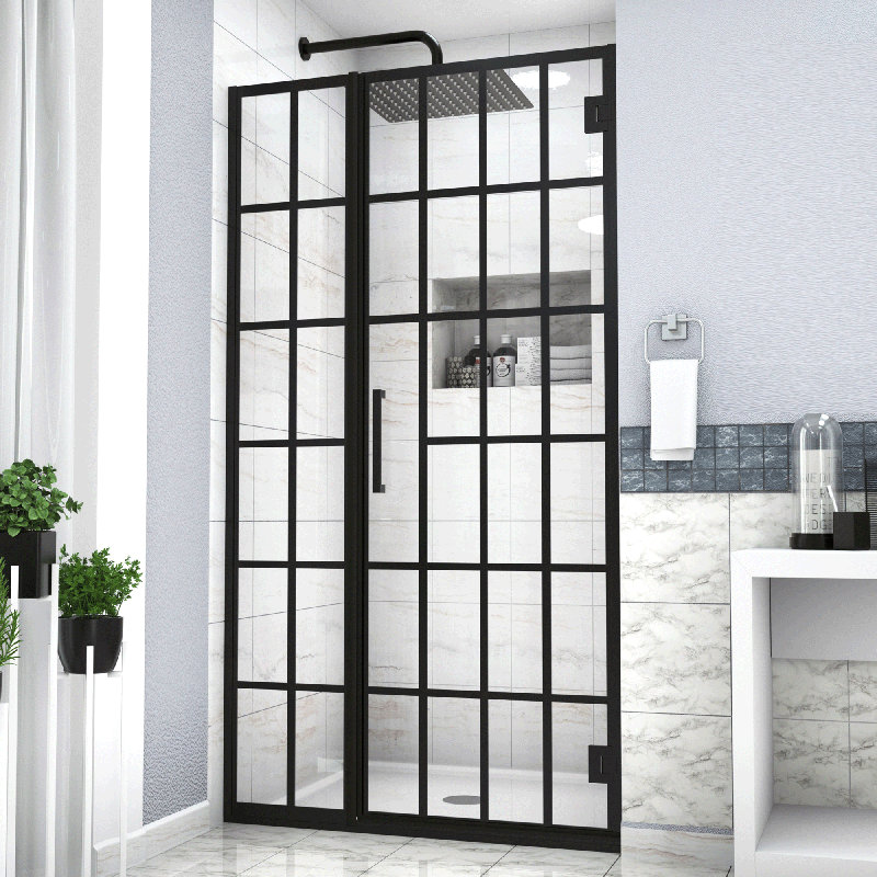 Porte de douche à porte coulissante simple sans cadre l 40 po x H 72 po