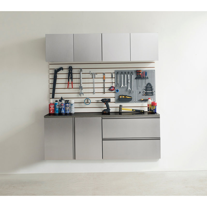 Nova Series 64 In. W X 72 In. H X 20 In. D Metallic Grey Garage Cabinet Set C (5-Piece)