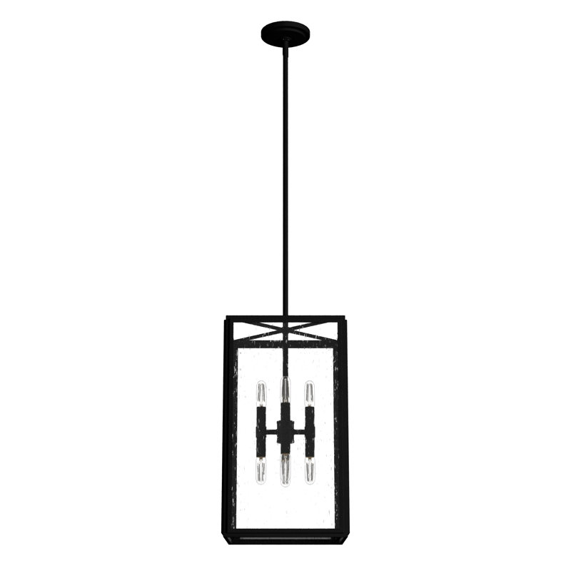 Felippe 8 - Light Lantern Rectangle Pendant, Natural Iron