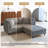3-Piece Corduroy Modular Sectional with Ottoman -1781209361