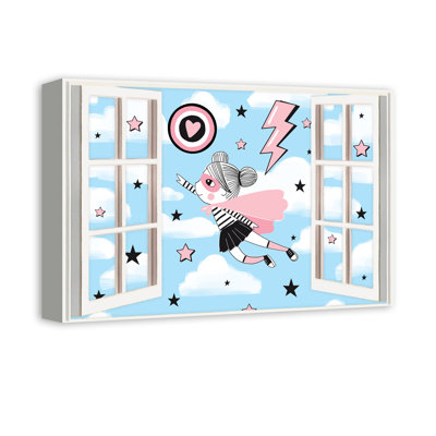 Art sur toile superhero fille window Aiyana