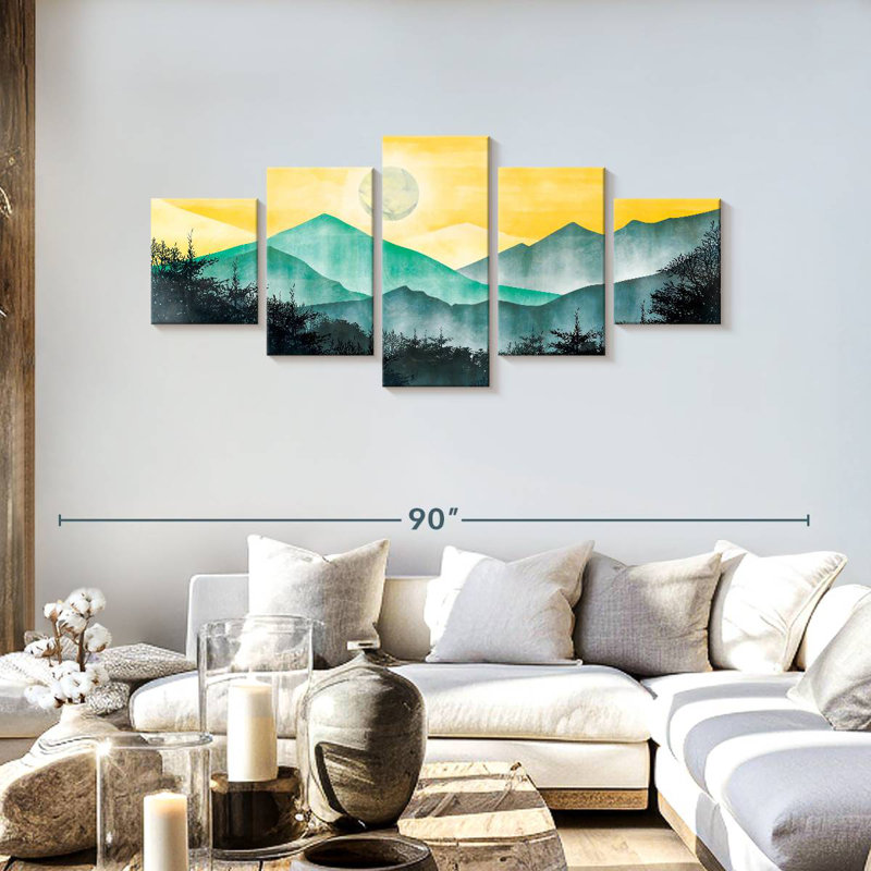 Paysage de lever de soleil abstrait
