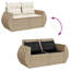  Ensemble de canapé de jardin beige