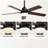 42 Inch Modern Ceiling Fan With LED Light 5 Blades Remote Control Reversible DC Motor Black For Bedroom-2001989987-2001989986