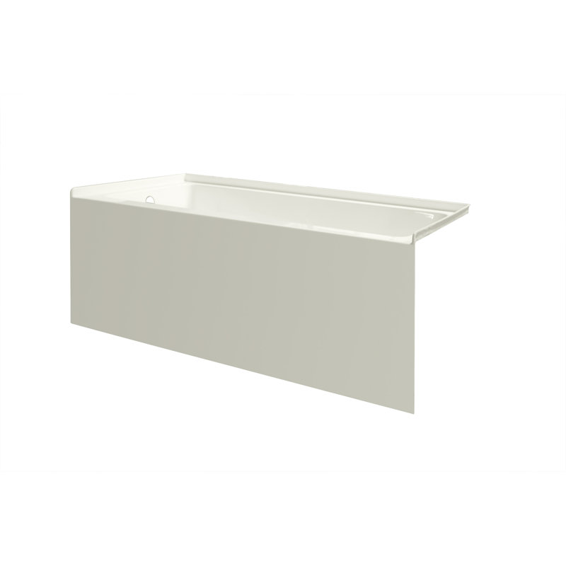 Signature 54'' x 32'' Alcove / Tile In Soaking Acrylic Bathtub, Left, Biscuit