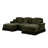 Classic Comfy Modular U Shape Sectional Sofa And Removable Ruffles Pleats Skirts And Spindle Legs, Upholstered Chenille Deep Seat Cloud Sofa With Movable Ottomans-117529527