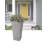 Valencia Tall Stone Composite Pot Planter with Plant Shelf-23476744-23476745