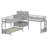 Functional L-Layout Bunk Bed with Built-In Desk, Utility Drawers, and Convenient USB & Electrical Ports-1032454310