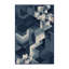 Tapis gris moelleux moelleux à motif abstrait moderne et contemporain Eichhorn-993843284