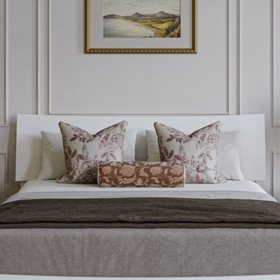 Phoenix Queen Wood Panel Headboard, White