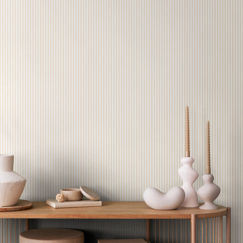 Slimline Stripe - Natural & White