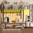 47.2 Inch Bakers Rack With Power Outlet, Microwave Stand With Storage, Farmhouse Coffee Bar Cabinet Station With Wine Rack-1773173598