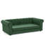 Élégant lit pour animaux de compagnie rectangulaire pour chiens grands et surdimensionnés, canapé-lit surélevé durable, canapé pour chien confortable, canapé pour chien en tissu de lin moderne et tendance - Vert olive-1395296328