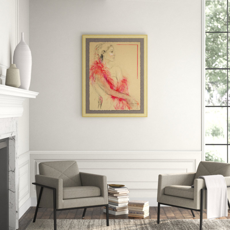 Red Boa' Framed Print on Glass