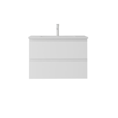 Meuble-lavabo flottant blanc 24 po avec lavabo