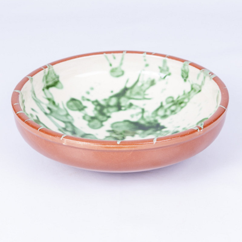 Marlow Home Co. Word Terracotta Salad Bowl, Green, 5 cm H x 17 cm W x 17 cm D