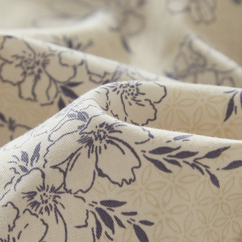 Housse de couette à motif floral bleu, Housse de couette grand et 2 taies d'oreiller stan