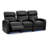 Vegas Upholstered Top Grain Leather Home Theater Seating with Cup Holder-29303138-29303137